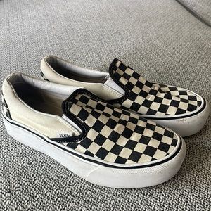 VANS checkered slip ons